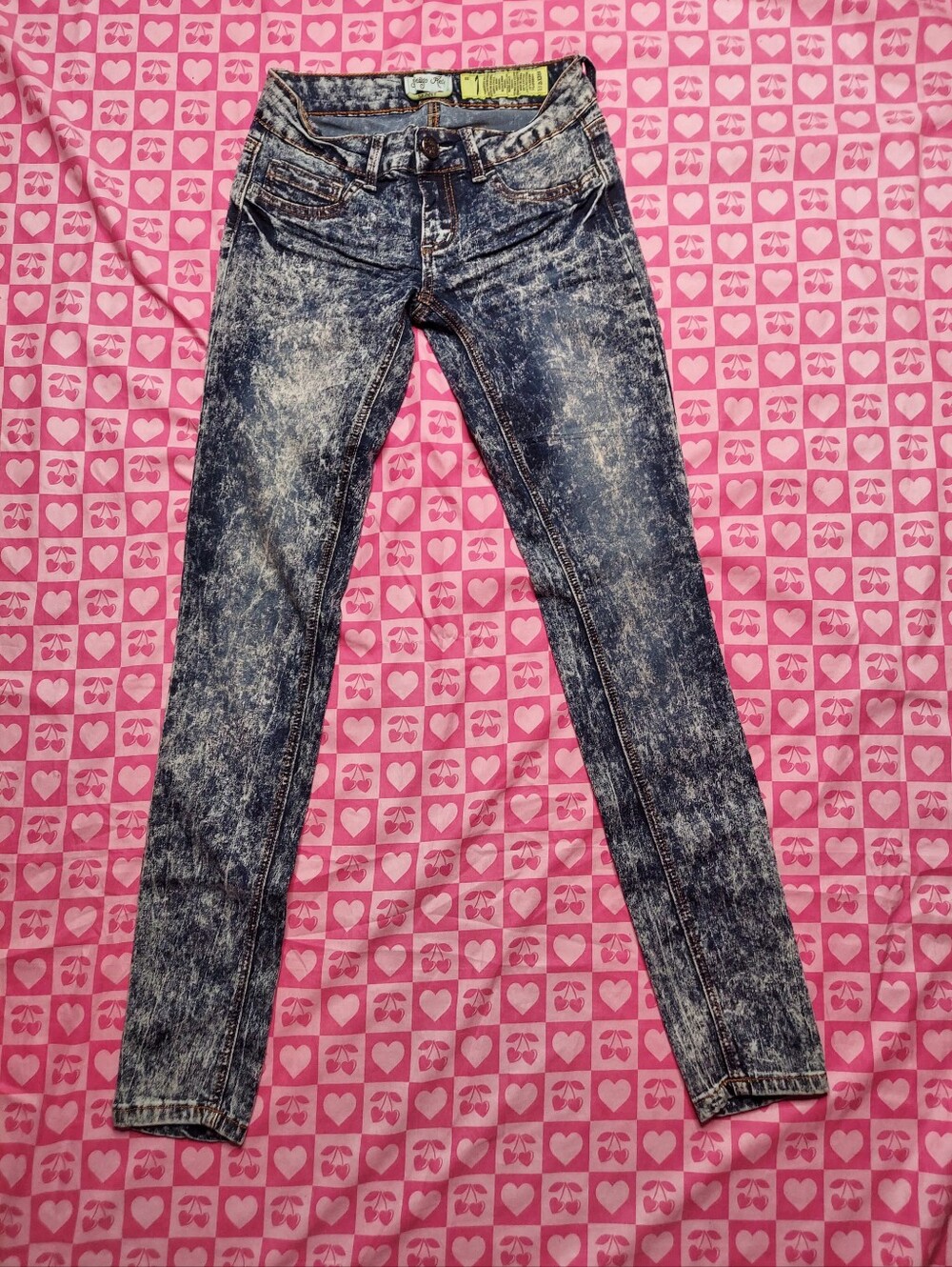 Indigo Rein Acid Wash Skinny Jeans